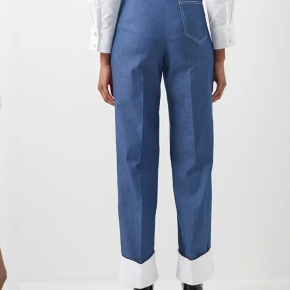 Thebe Magugu Wide Leg White Cuff Pants. NWT Classic Pants - Picture 5 of 7